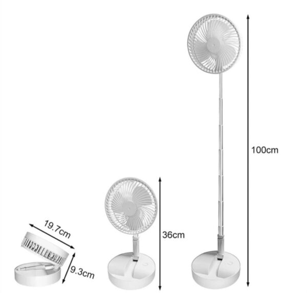 VENTILADOR INALAMBRICO + PLEGABLE + EXTENSIBLE - Imagen 4